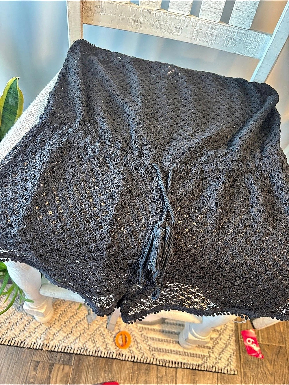 Black Swim cover up lace